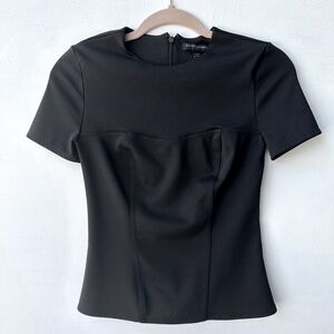 Banana Republic Ponte Bustier Short Sleeve Top